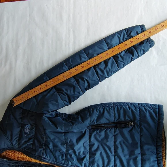 The North Face TNF Reversible Sherpa Fleece Boys Youth Full Zip Coat Jacket L - Picture 15 of 16